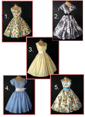 50 s style prom dresses	